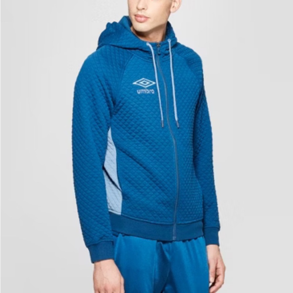 Umbro zip up hoodie, quilted men’s size small